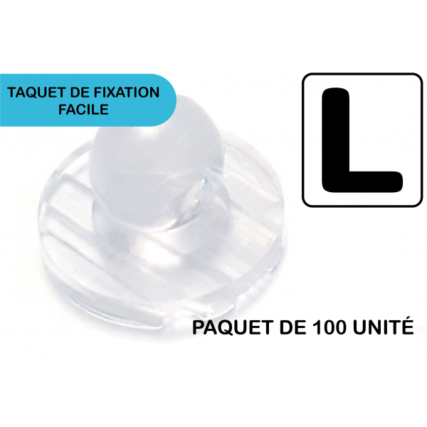 Taquet fixation Mâle pour lettre découpé
