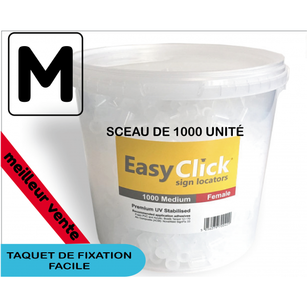 Sceau 1000 Taquet fixation Femelle pour lettre découpé