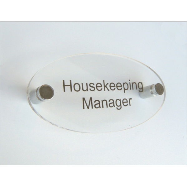 Plaque signalétique ovale